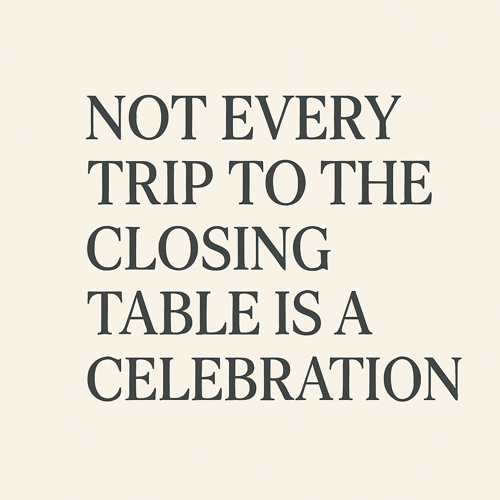 Not Every Trip to the Closing Table Is a&nbsp;Celebration